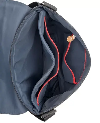 Men's Alexander Flap-Closure Messenger Bag-Black - 3