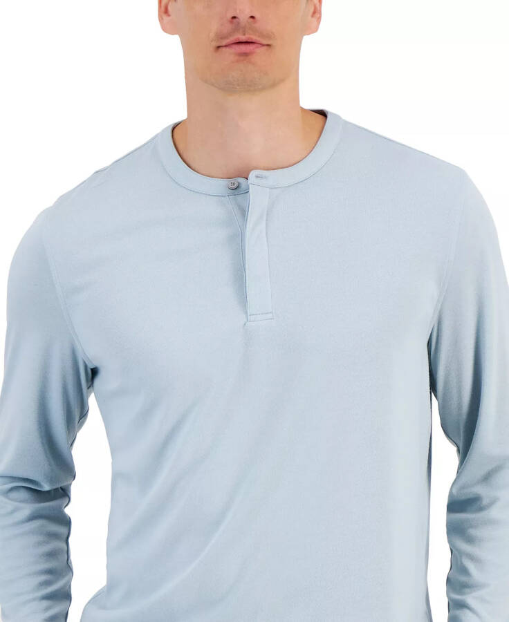 Men's Alfatech Solid Henley, Created for Modazone Cloud Blue - 3