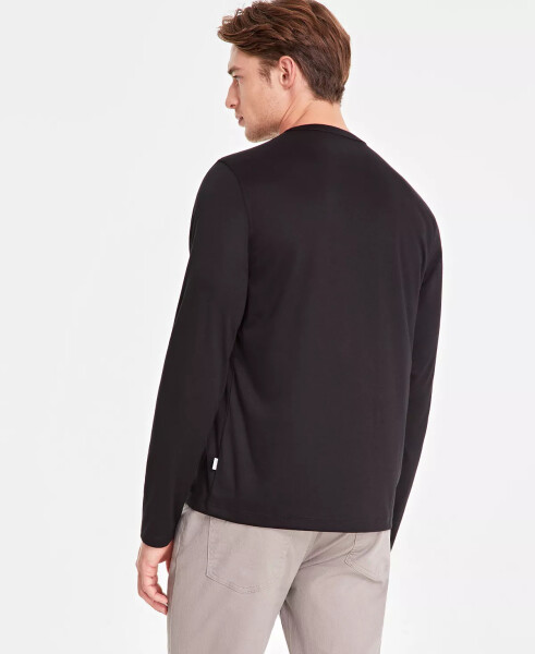 Men's Alfatech Solid Henley, Created for Modazone Deep Black - 2