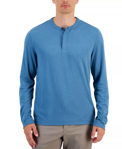 Men's Alfatech Solid Henley, Created for Modazone Deep Patina - 1