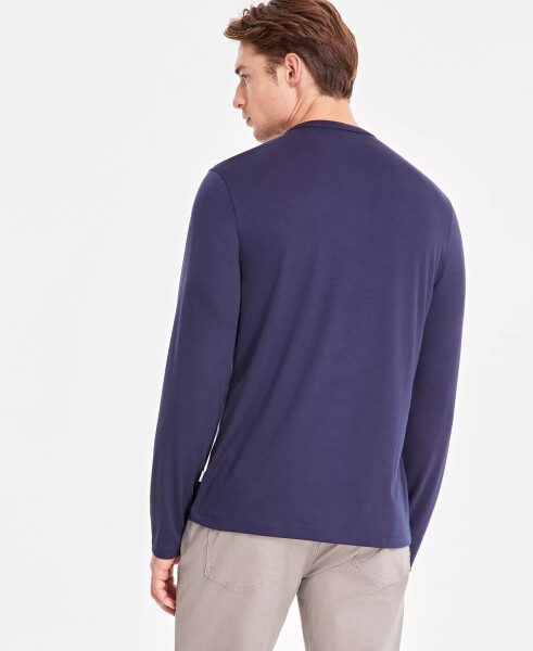 Men's Alfatech Solid Henley, Created for Modazone Neo Navy - 2