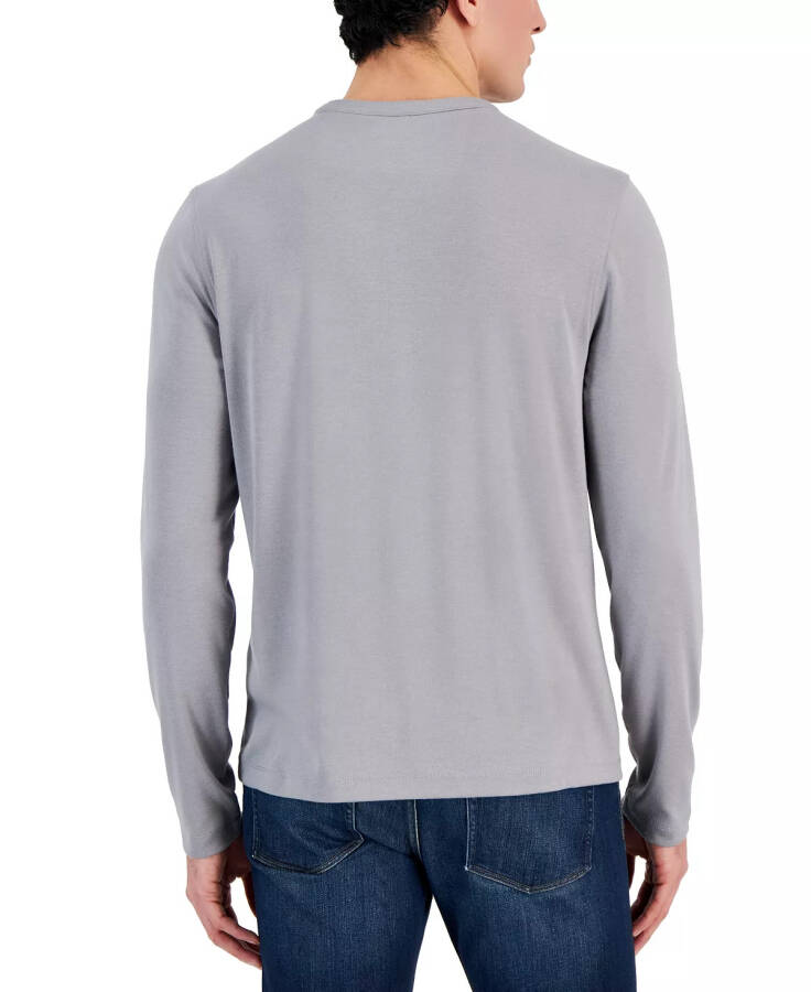 Men's Alfatech Solid Henley, Created for Modazone Storm Gray - 2