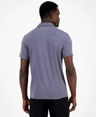 Men's AlfaTech Stretch Solid Polo Shirt, Created for Modazone - Oxford Heather - ALFANI (1)