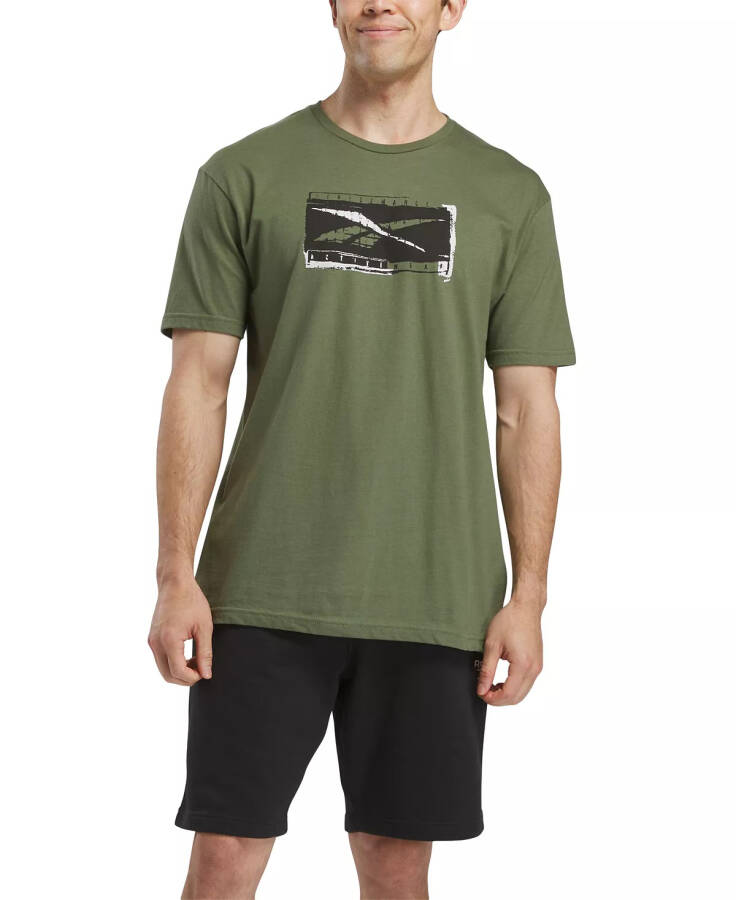 Men's All-Cotton Logo T-Shirt Army - 1