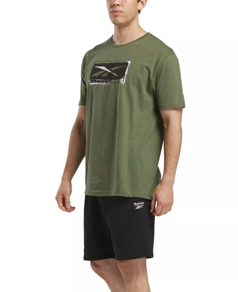 Men's All-Cotton Logo T-Shirt Army - 3