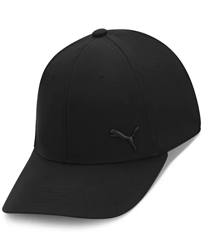 Men's Alloy Solid Color Cat Logo Stretch Fit Cap - 2
