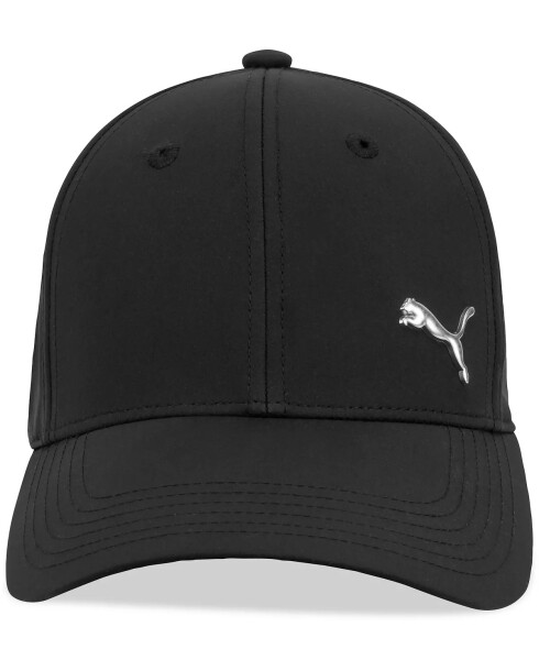 Men's Alloy Solid Color Cat Logo Stretch Fit Cap Black - 1