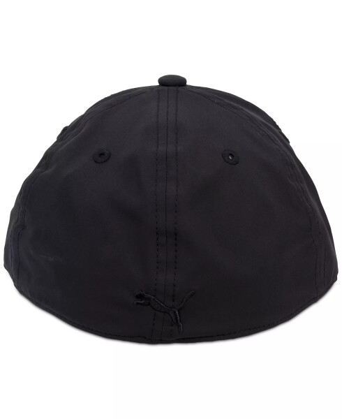 Men's Alloy Solid Color Cat Logo Stretch Fit Cap Black - 2