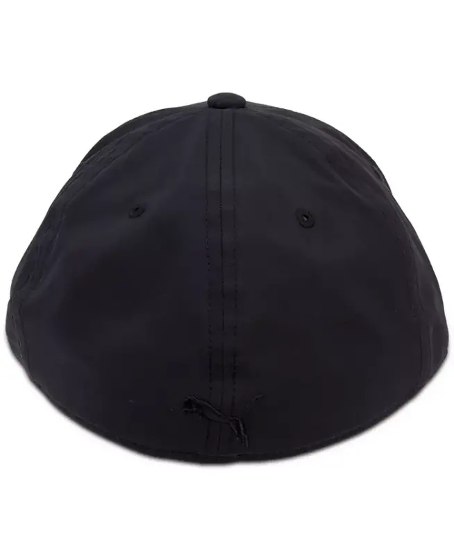 Men's Alloy Solid Color Cat Logo Stretch Fit Cap - Black/Red - 3
