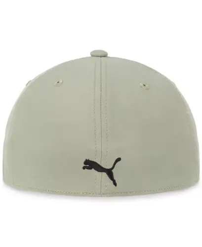 Men's Alloy Solid Color Cat Logo Stretch Fit Cap - Lite Pastel Green/Lux Army/Black - PUMA (1)