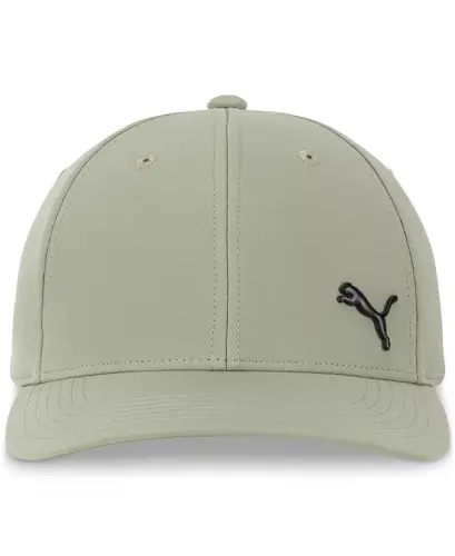 Men's Alloy Solid Color Cat Logo Stretch Fit Cap - Lite Pastel Green/Lux Army/Black - 1