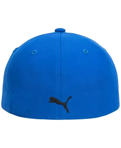 Men's Alloy Solid Color Cat Logo Stretch Fit Cap - Mountain Blue - 3