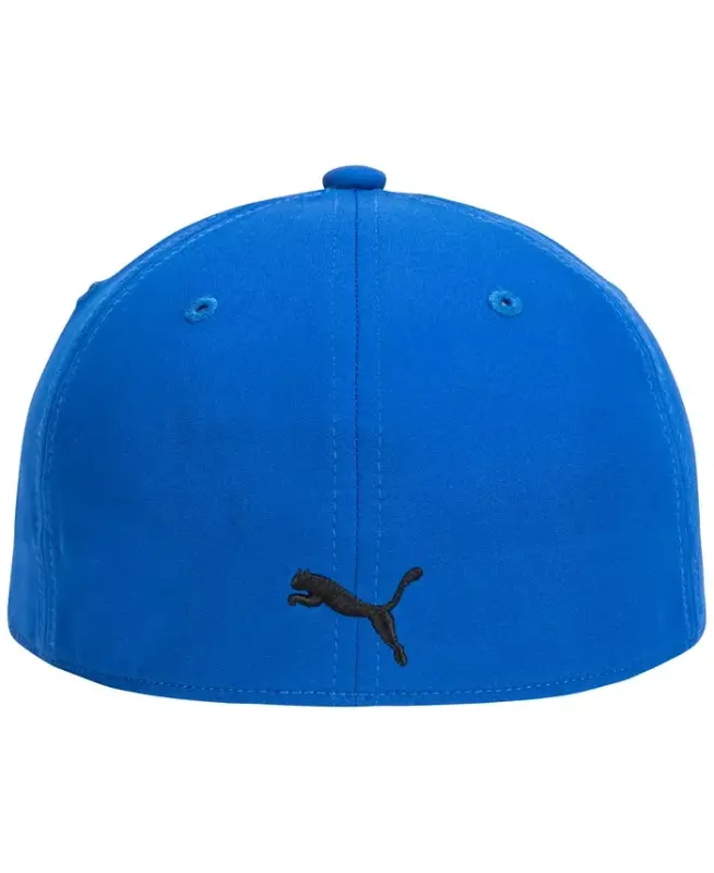 Men's Alloy Solid Color Cat Logo Stretch Fit Cap - Mountain Blue - 3