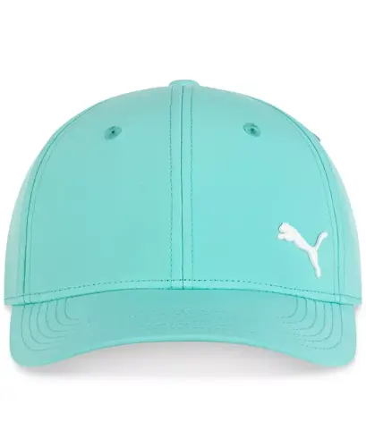 Men's Alloy Solid Color Cat Logo Stretch Fit Cap-Turq/aqua - 1