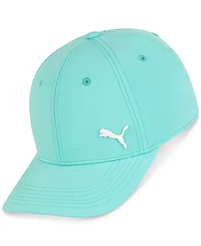 Men's Alloy Solid Color Cat Logo Stretch Fit Cap-Turq/aqua - PUMA (1)