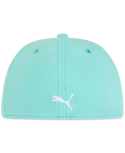 Men's Alloy Solid Color Cat Logo Stretch Fit Cap-Turq/aqua - 3