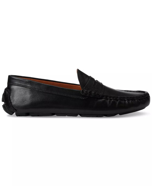 Men's Anders Leather Penny Driver Black - 2