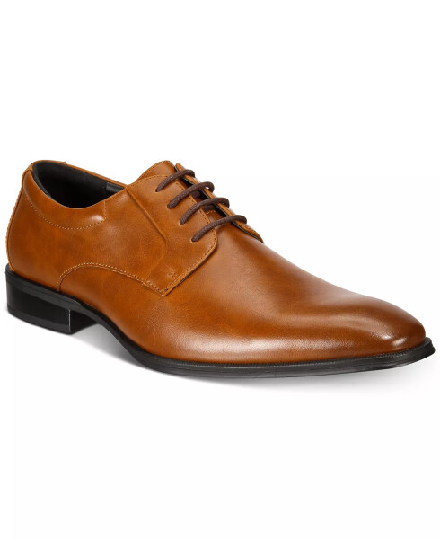 Men's Andrew Plain Toe Derbys, Created for Modazone Dark Tan - 1