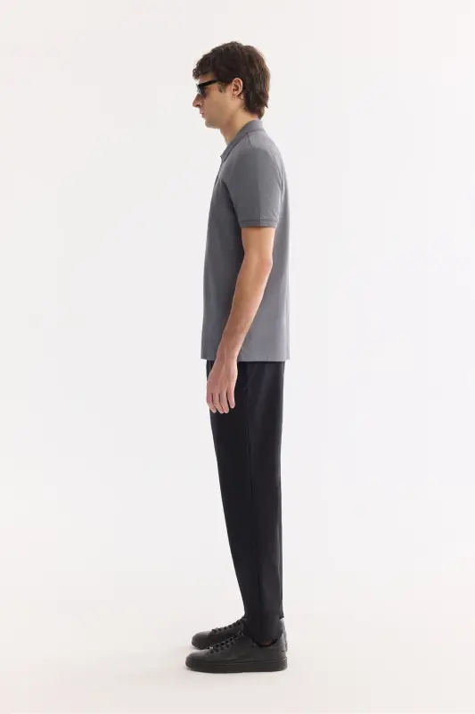 Men's Anthracite 100% Cotton Quick-Drying Wrinkle-Resistant - 4