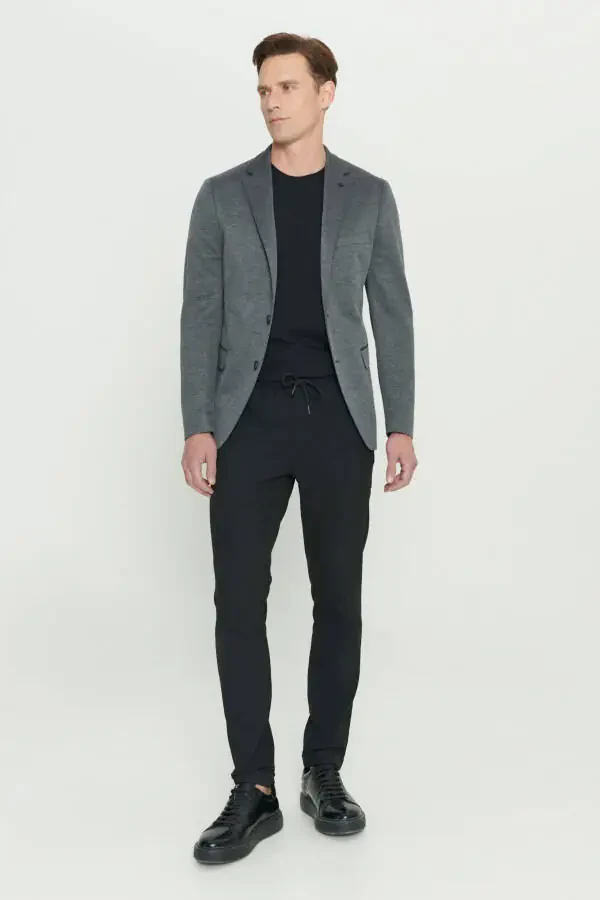 Men's Anthracite 360 All-Way Stretch Slim Fit Skinny - 2