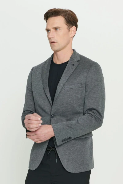 Men's Anthracite 360 All-Way Stretch Slim Fit Skinny - 4