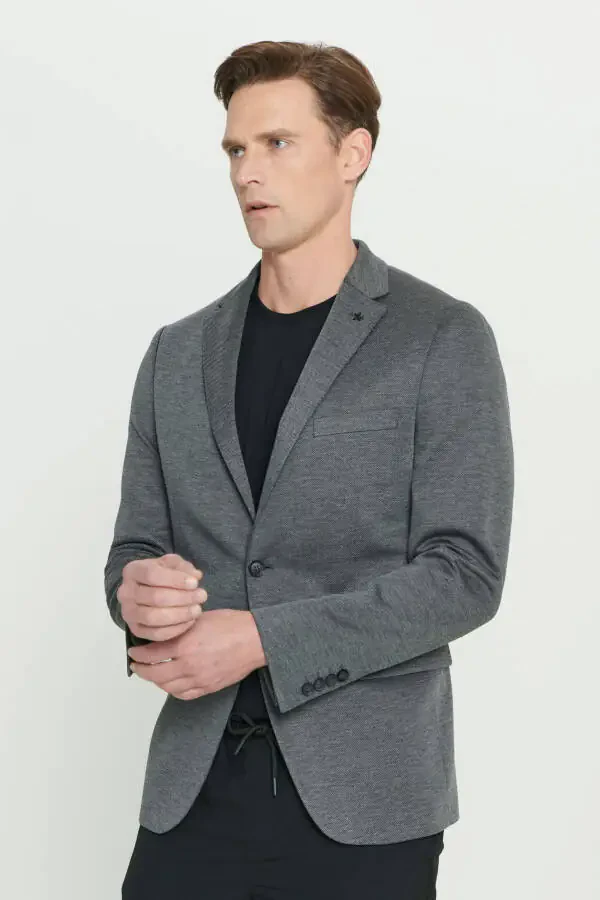 Men's Anthracite 360 All-Way Stretch Slim Fit Skinny - 4