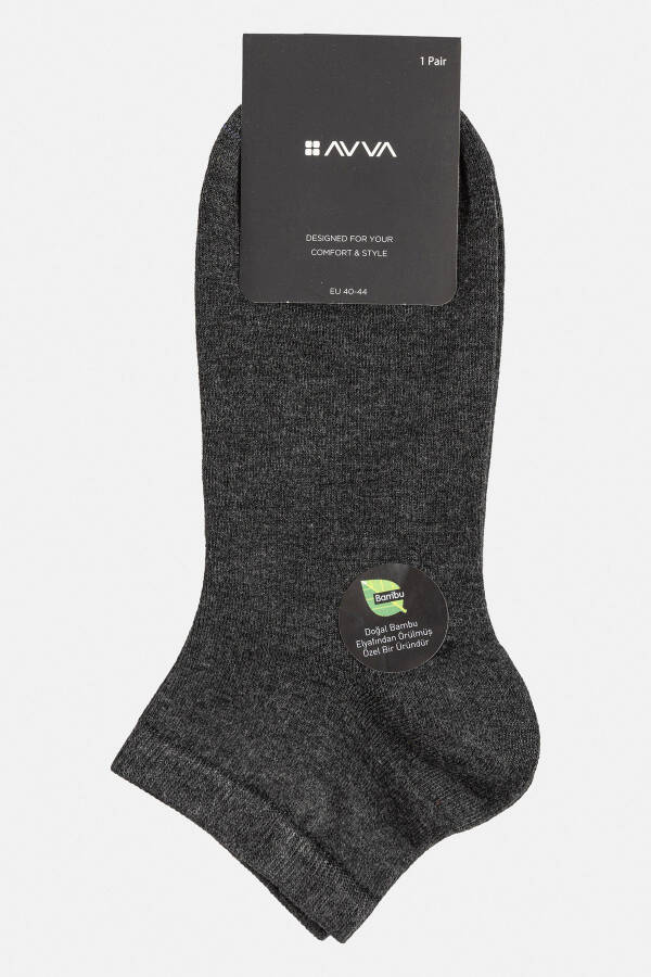 Men's Anthracite Bamboo Slipper Socks B008556 - 4