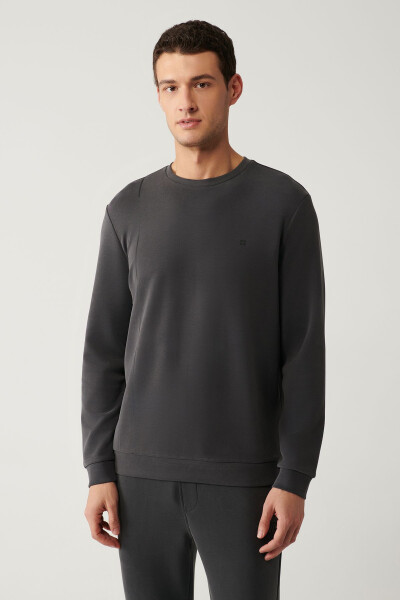 Men's Anthracite Bike Neck Sweatshirt - 9