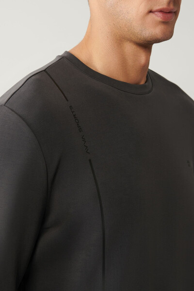 Men's Anthracite Bike Neck Sweatshirt - 11