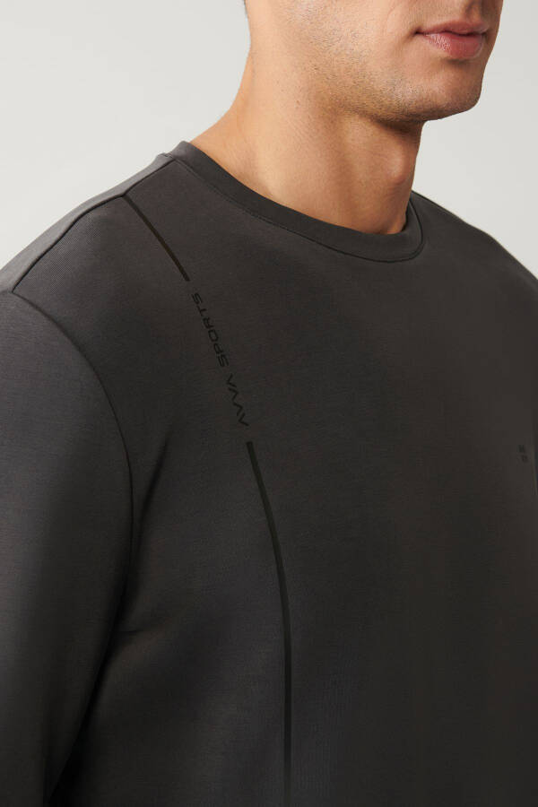 Men's Anthracite Bike Neck Sweatshirt - 5