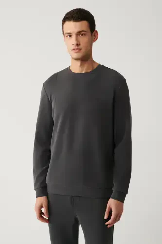 Men's Anthracite Bike Neck Sweatshirt - 3