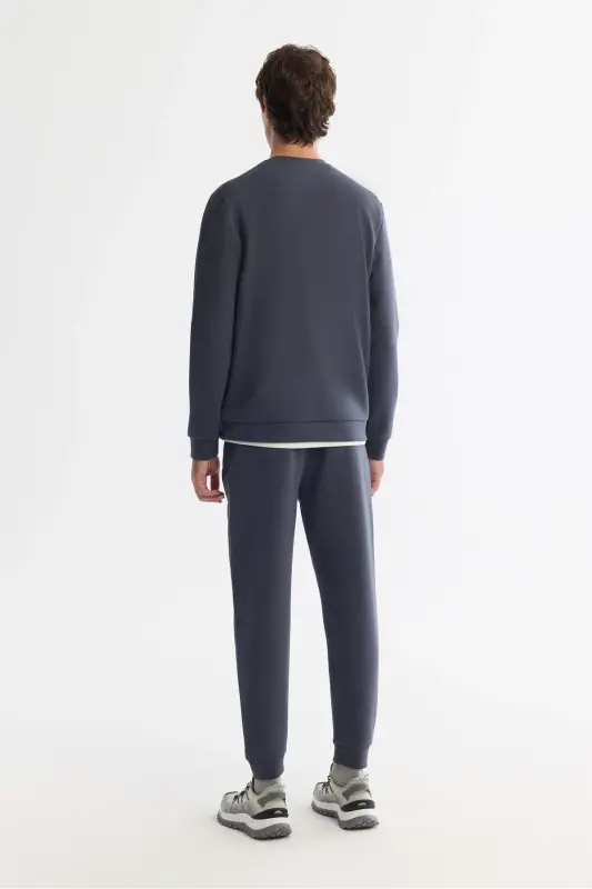 Men's Anthracite Crew Neck Sweatshirt - 4