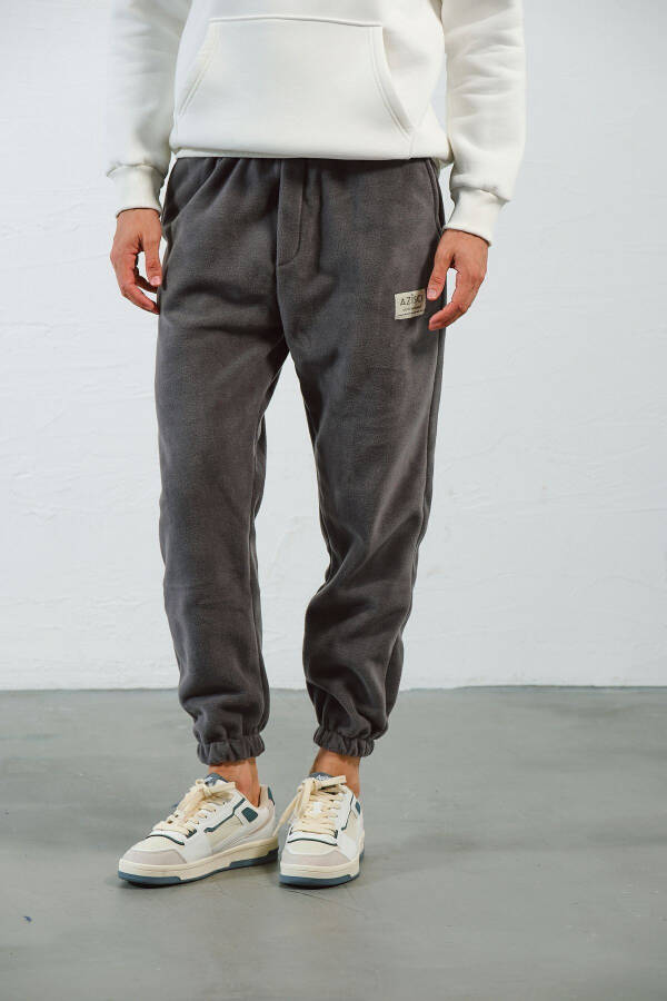 Men's Anthracite Fleece Oversize Sweatpants - 8