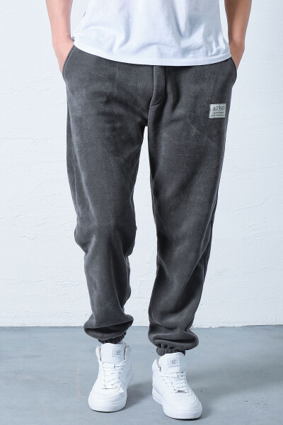 Men's Anthracite Fleece Oversize Sweatpants - 1