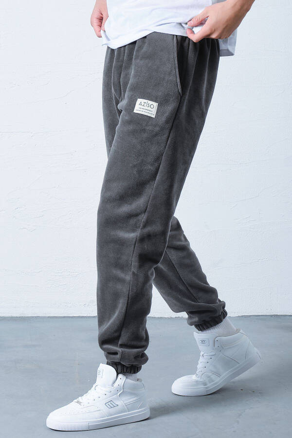 Men's Anthracite Fleece Oversize Sweatpants - 2