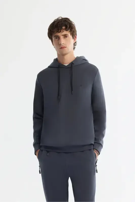 Men's Anthracite Hooded Sweatshirt - 1