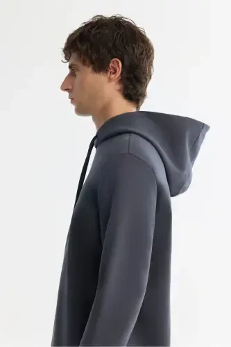 Men's Anthracite Hooded Sweatshirt - 3