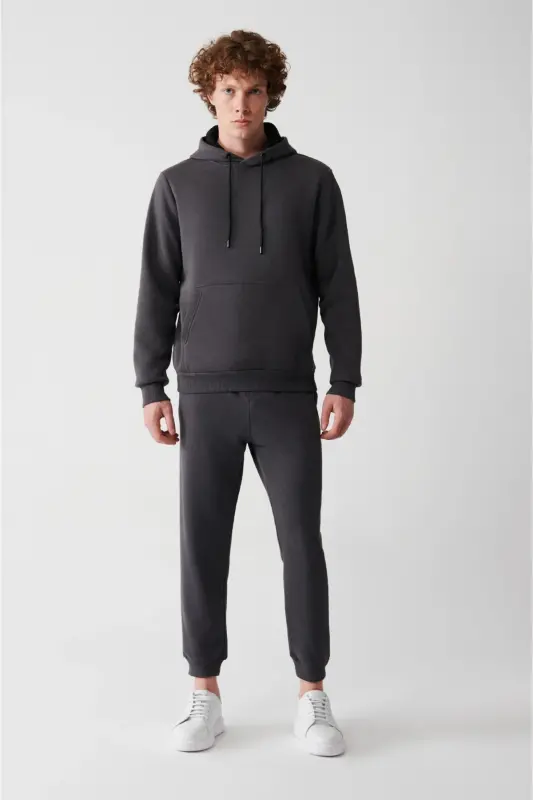 Men's Anthracite Hooded Sweatshirt - 6