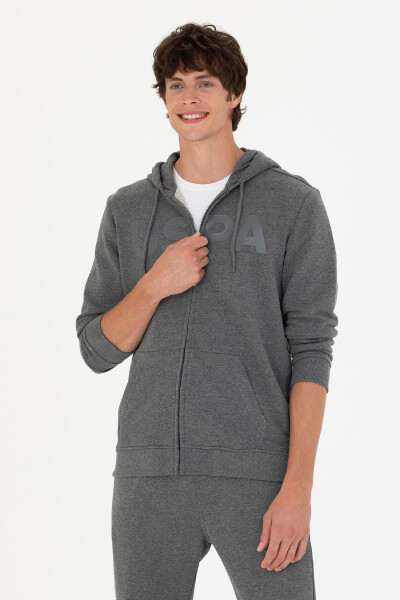 Men's Anthracite Melange Sweatshirt - 3