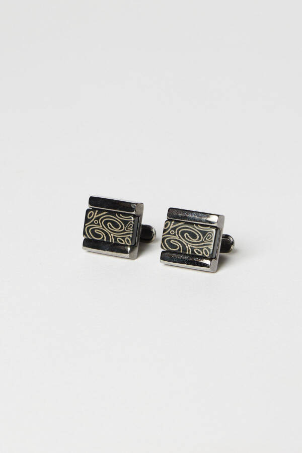 Men's Anthracite Metal Special Gift Box Cufflinks - 2