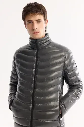 Men's Anthracite Puffer Jacket - 2