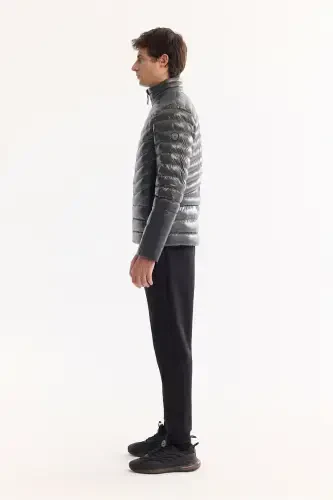 Men's Anthracite Puffer Jacket - 3