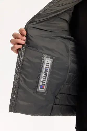 Men's Anthracite Puffer Jacket - 5