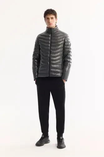 Men's Anthracite Puffer Jacket - 7