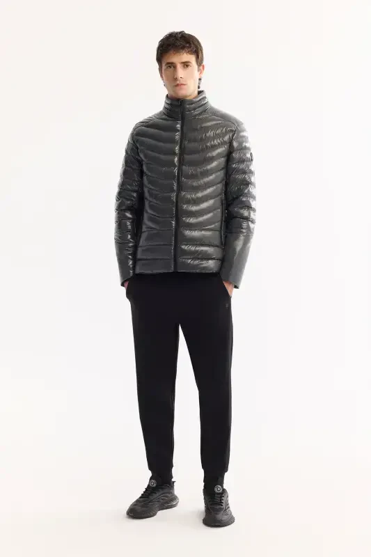 Men's Anthracite Puffer Jacket - 7