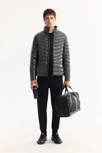 Men's Anthracite Puffer Jacket - 8