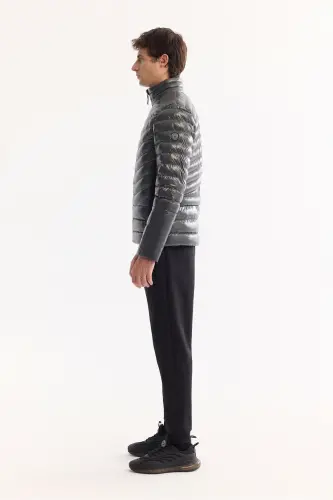 Men's Anthracite Puffer Jacket - 3