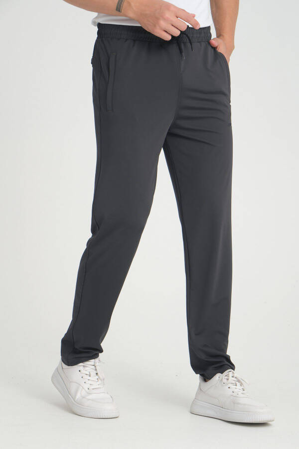 Men's Anthracite Relaxed Fit Straight Leg Sweatpants - 1