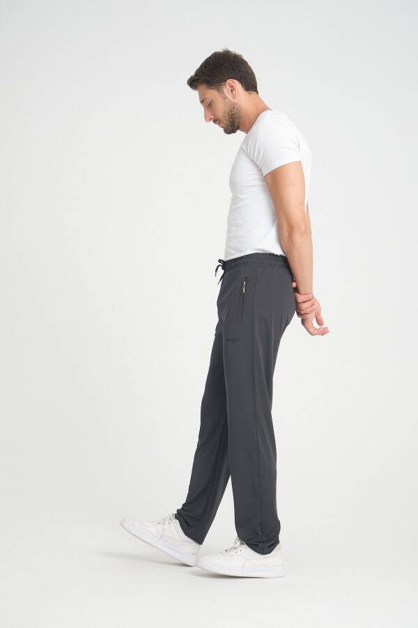 Men's Anthracite Relaxed Fit Straight Leg Sweatpants - 2