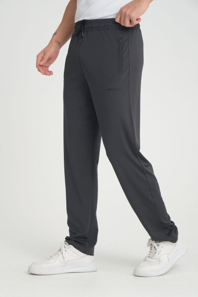 Men's Anthracite Relaxed Fit Straight Leg Sweatpants - 5